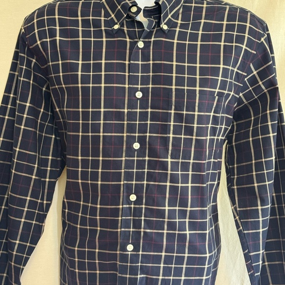 I-6 Men’s Brooks Brothers Black Cream & Red Plaid Dress Shirt Size L - Picture 4 of 16